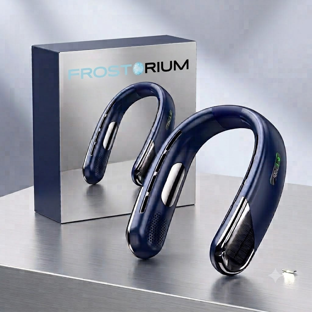 Portable Neck Fan – 10000mAh Rechargeable Hands-Free Cooling Fan (Blue)