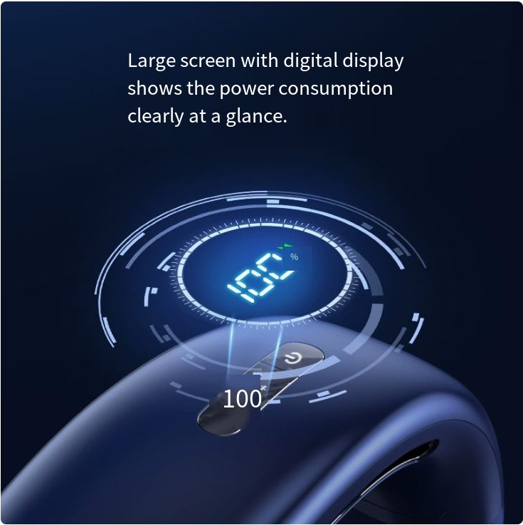 Portable Neck Fan – 10000mAh Rechargeable Hands-Free Cooling Fan (Blue)