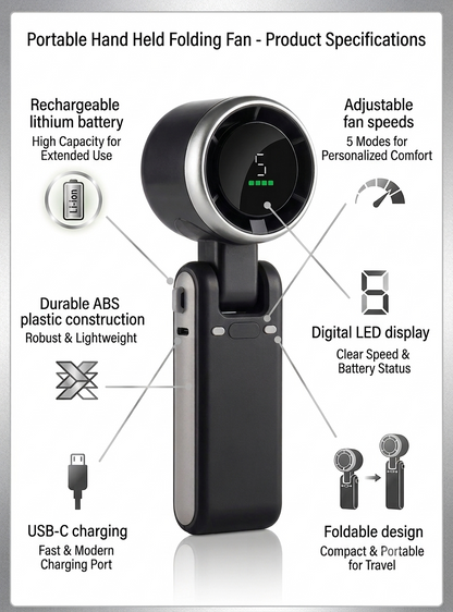 Portable Handheld Folding Fan