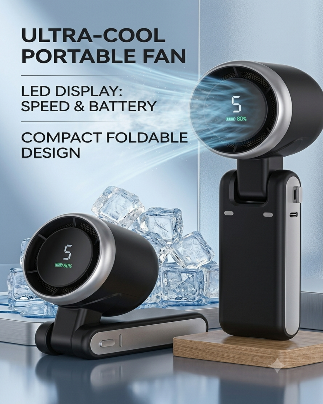 Portable Handheld Folding Fan